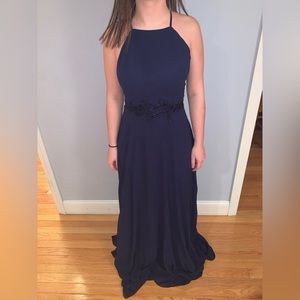 PromGirl dress, size small, navy blue